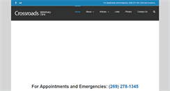 Desktop Screenshot of crossroadsveterinaryclinic.com